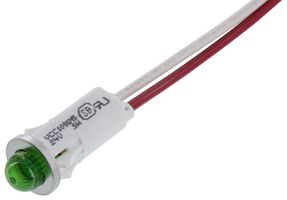 VCC / VISUAL COMMUNICATIONS COMPANY 1091M5-24V PANEL MOUNT INDICATOR, LED, 12.7MM, GREE