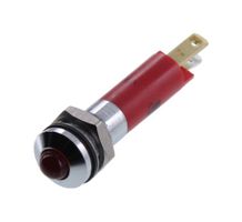 VCC / VISUAL COMMUNICATIONS COMPANY 19040253 面板指示灯, 发光二极管, 5MM, 红色, 12V