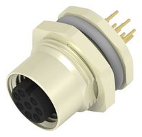 TE CONNECTIVITY T4141012081-000. 传感器连接器, 8路, 母, M12, 面板