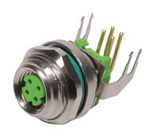 HARTING 21420000020 300027001,传感器连接器, 母, M8, 4路, 面板
