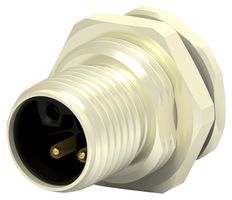 TE CONNECTIVITY T4140L12031-000 SENSOR CONN, PLUG, M12, 2P+PE, PANEL