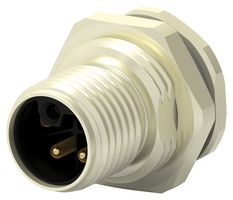 TE CONNECTIVITY T4140L12041-000 传感器连接器, 公, M12, 3P+PE, 面板