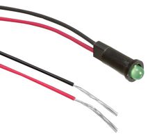 DIALIGHT 558-0202-027F 发光二极管面板指示器, 3.97MM, 绿色, 5VDC