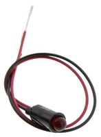 DIALIGHT 559-0103-023F 发光二极管面板指示器, 6.35MM, 红色, 12VDC