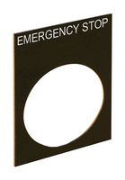 ALTECH 2LP41 LEGEND PLATE, EMERGENCY STOP SW, 60MM