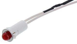 VCC / VISUAL COMMUNICATIONS COMPANY 1091M1-125VAC 发光二极管面板指示灯, 红色, 125V