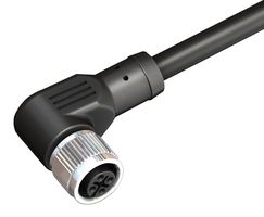 ALTECH CBF12-R44N0-02BPVC CBL ASSY, 4P R/A M12 RCPT-FREE END, 6.6