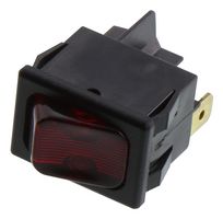 CARLING TECHNOLOGIES 632122-2B-JN 发光船形开关, SPST, 16A, 125VAC, 红色