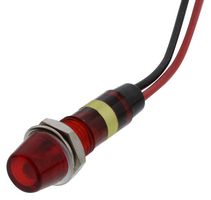 DIALIGHT 677-3135-331F 面板指示器, 7.2MM, 红色, 12VDC
