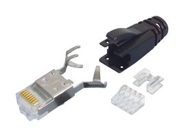 L-COM TSP8048C6AS-25PK MODULAR CONN, 8P8C, RJ45 PLUG, CABLE