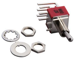 ALCOSWITCH - TE CONNECTIVITY 2-1825138-3 TOGGLE SWITCH, DPDT, 5A, 125VAC, PCB
