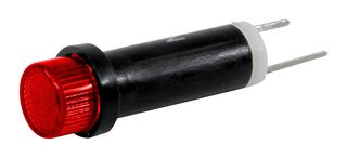 VCC / VISUAL COMMUNICATIONS COMPANY 41-NKR12H-CR0 面板指示灯, .250英寸 LED 12V 接头 透明 红色