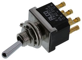 ALCOSWITCH - TE CONNECTIVITY 4-6437630-2 TOGGLE SWITCH, DPDT, 6A, 250V, PANEL
