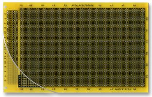 ROTH ELEKTRONIK RE201-LFDS 电路板, Eurocard, FR4, 环氧玻璃复合, 1.5mm, 100mm x 160mm