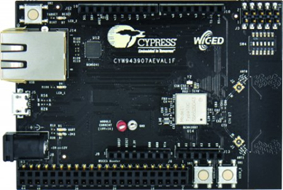 The CYW943907AEVAL1F Evaluation Kit Figure 13: The CYW943907AEVAL1F Evaluation Kit enables you to evaluate and develop single – chip AIROCTM Wi-Fi applications using CYW43907 devices