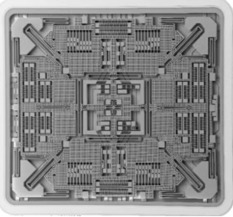 Figure 1: Mechanical structures integrated and micromachined on silicon wafers for sensing