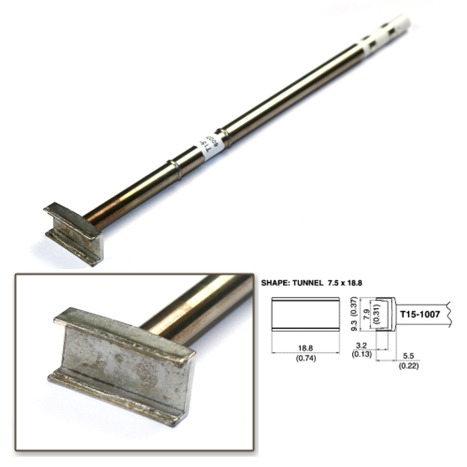 Shape tunnel soldering tip