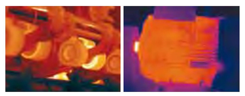 Figure 4(a): Suspected roller   (b)Overheated motor